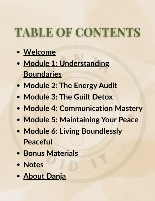 Setting Boundaries & Protecting Your Peace